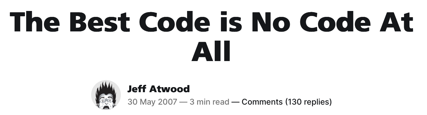 Jeff Atwood on code